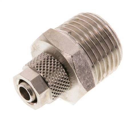 8x6 & R1/2'' Nickel plated Brass Straight Push-on Fitting with Male Threads [2 Pieces]