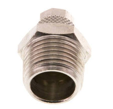 8x6 & R1/2'' Nickel plated Brass Straight Push-on Fitting with Male Threads [2 Pieces]