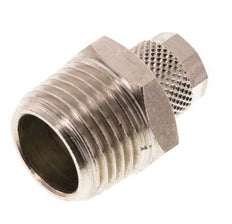 8x6 & R1/2'' Nickel plated Brass Straight Push-on Fitting with Male Threads [2 Pieces]