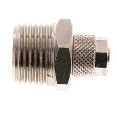8x6 & R1/2'' Nickel plated Brass Straight Push-on Fitting with Male Threads [2 Pieces]