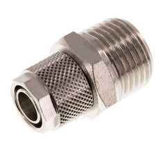 12x10 & R1/2'' Nickel plated Brass Straight Push-on Fitting with Male Threads [2 Pieces]
