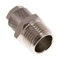 12x10 & R1/2'' Nickel plated Brass Straight Push-on Fitting with Male Threads [2 Pieces]