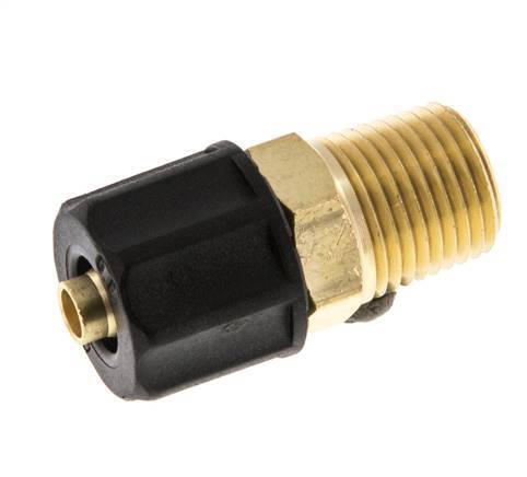 6x4 & 1/8''NPT Brass Straight Push-on Fitting with Male Threads [2 Pieces]