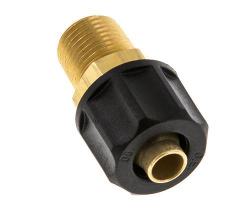 8x6 & 1/8''NPT Brass Straight Push-on Fitting with Male Threads [2 Pieces]