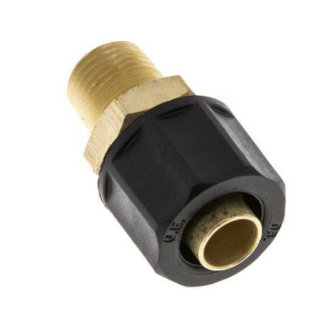 10x8 & 1/8''NPT Brass Straight Push-on Fitting with Male Threads [2 Pieces]
