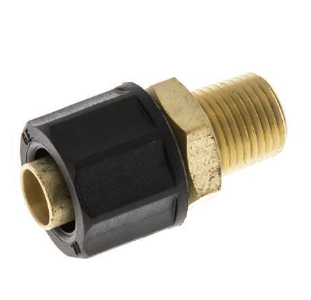 10x8 & 1/8''NPT Brass Straight Push-on Fitting with Male Threads [2 Pieces]
