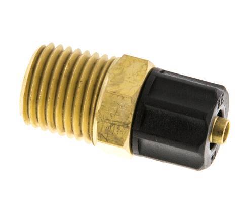 6x4 & 1/4''NPT Brass Straight Push-on Fitting with Male Threads [2 Pieces]