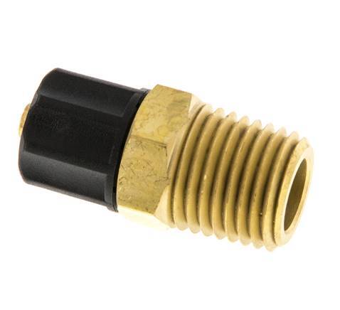 6x4 & 1/4''NPT Brass Straight Push-on Fitting with Male Threads [2 Pieces]