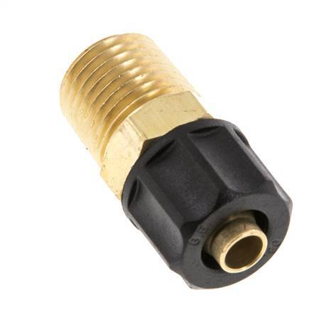 8x6 & 1/4''NPT Brass Straight Push-on Fitting with Male Threads [2 Pieces]