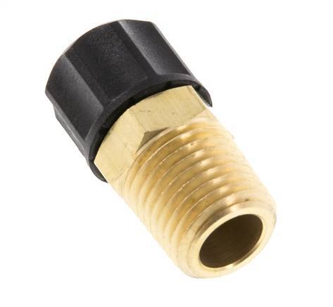 8x6 & 1/4''NPT Brass Straight Push-on Fitting with Male Threads [2 Pieces]