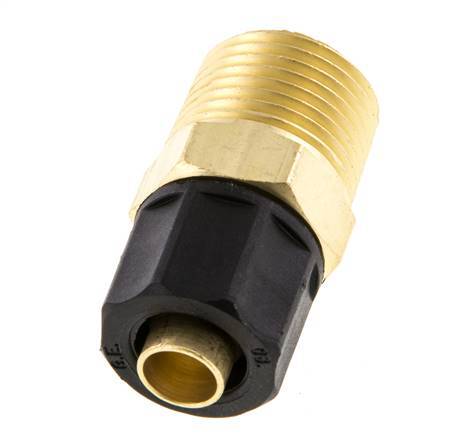 10x8 & 3/8''NPT Brass Straight Push-on Fitting with Male Threads