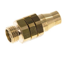 8x5 & G1/4'' Nickel plated Brass Straight Push-on Fitting with Male Threads Rotatable