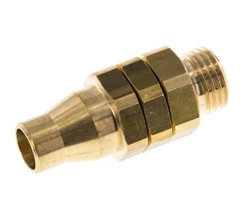 8x5 & G1/4'' Nickel plated Brass Straight Push-on Fitting with Male Threads Rotatable
