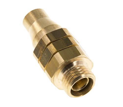 8x5 & G1/4'' Nickel plated Brass Straight Push-on Fitting with Male Threads Rotatable