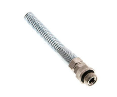10x8 & G3/8'' Nickel plated Brass Straight Push-on Fitting with Male Threads Rotatable Bend Protection