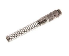 12x8 & G3/8'' Nickel plated Brass Straight Push-on Fitting with Male Threads Rotatable Bend Protection