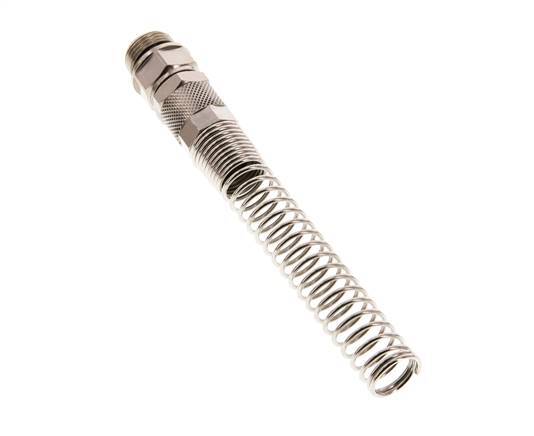 12x10 & G3/8'' Nickel plated Brass Straight Push-on Fitting with Male Threads Rotatable Bend Protection