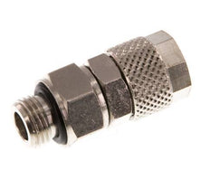8x6 & G1/8'' Nickel plated Brass Straight Push-on Fitting with Male Threads Rotatable [2 Pieces]