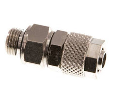 8x6 & G1/8'' Nickel plated Brass Straight Push-on Fitting with Male Threads Rotatable [2 Pieces]