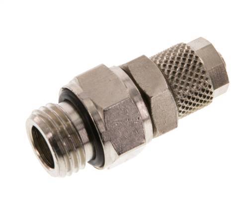 6x4 & G1/4'' Nickel plated Brass Straight Push-on Fitting with Male Threads Rotatable [2 Pieces]