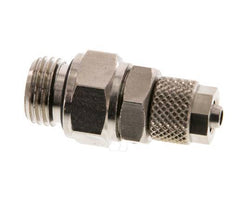 6x4 & G1/4'' Nickel plated Brass Straight Push-on Fitting with Male Threads Rotatable [2 Pieces]