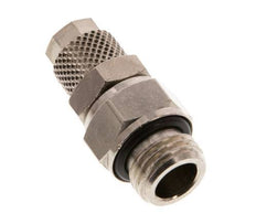 6x4 & G1/4'' Nickel plated Brass Straight Push-on Fitting with Male Threads Rotatable [2 Pieces]