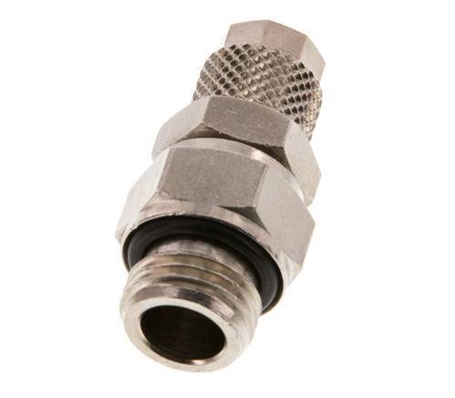 6x4 & G1/4'' Nickel plated Brass Straight Push-on Fitting with Male Threads Rotatable [2 Pieces]