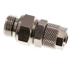 8x6 & G1/4'' Nickel plated Brass Straight Push-on Fitting with Male Threads Rotatable [2 Pieces]