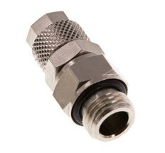 8x6 & G1/4'' Nickel plated Brass Straight Push-on Fitting with Male Threads Rotatable [2 Pieces]