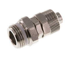 10x8 & G3/8'' Nickel plated Brass Straight Push-on Fitting with Male Threads PTFE Rotatable