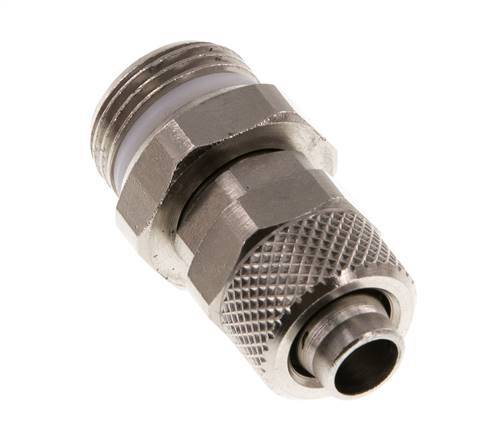 10x8 & G3/8'' Nickel plated Brass Straight Push-on Fitting with Male Threads PTFE Rotatable