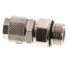 12x10 & G3/8'' Nickel plated Brass Straight Push-on Fitting with Male Threads Rotatable