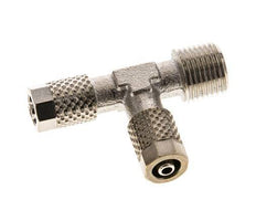 5x3 & R1/8'' Nickel Plated Brass Right Angle Tee Push-on Fitting with Male Threads [2 Pieces]