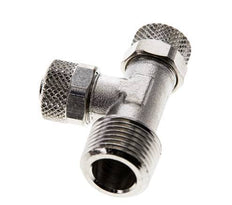 8x6 & R3/8'' Nickel Plated Brass Right Angle Tee Push-on Fitting with Male Threads