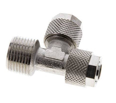 10x8 & R3/8'' Nickel Plated Brass Right Angle Tee Push-on Fitting with Male Threads