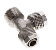 10x8 & R3/8'' Nickel Plated Brass Right Angle Tee Push-on Fitting with Male Threads