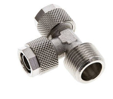 10x8 & R3/8'' Nickel Plated Brass Right Angle Tee Push-on Fitting with Male Threads