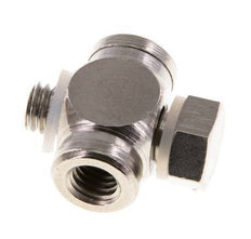 M5 Nickel plated Brass Tee Banjo Fitting with Male and Female Threads with O-ring [10 Pieces]