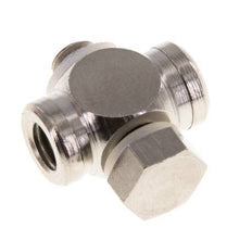 M5 Nickel plated Brass Tee Banjo Fitting with Male and Female Threads with O-ring [10 Pieces]