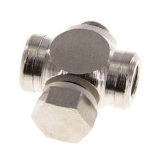 M5 Nickel plated Brass Tee Banjo Fitting with Male and Female Threads with O-ring [10 Pieces]