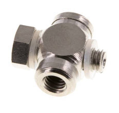 M5 Nickel plated Brass Tee Banjo Fitting with Male and Female Threads with O-ring [10 Pieces]