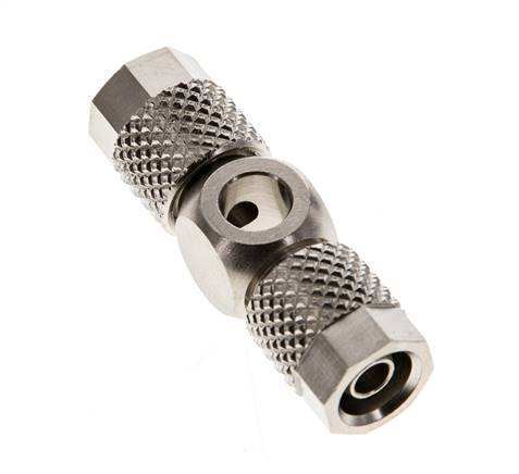 6x4 & M5 Nickel plated Brass Banjo Tee Push-on Fitting [2 Pieces]