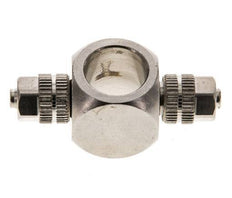 4.3x3 & G1/8'' Nickel plated Brass Banjo Tee Push-on Fitting