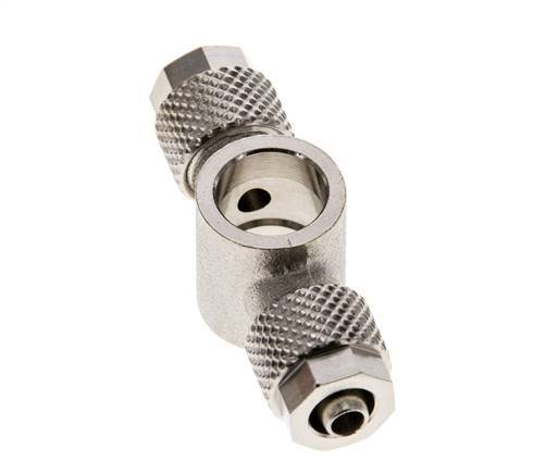 6x4 & G1/8'' Nickel plated Brass Banjo Tee Push-on Fitting [2 Pieces]
