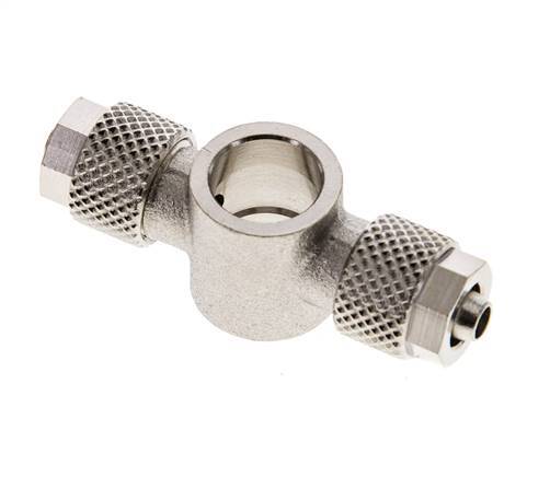 6x4 & G1/8'' Nickel plated Brass Banjo Tee Push-on Fitting [2 Pieces]