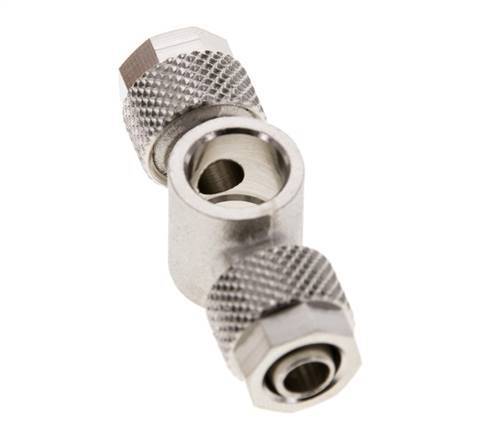 8x6 & G1/8'' Nickel plated Brass Banjo Tee Push-on Fitting [2 Pieces]