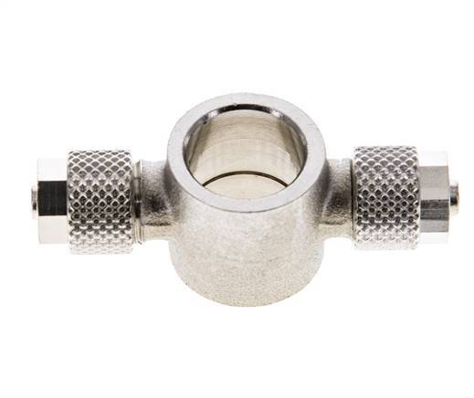 6x4 & G1/4'' Nickel plated Brass Banjo Tee Push-on Fitting [2 Pieces]