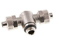 8x6 & G1/8'' Nickel plated Brass Tee Push-on Fitting with Male Threads Rotatable Inner Hexagon