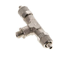 5x3 & M5 Nickel plated Brass Tee Push-on Fitting with Male Threads [2 Pieces]