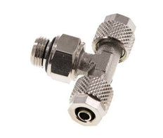6x4 & G1/8'' Nickel plated Brass Tee Push-on Fitting with Male Threads Rotatable [2 Pieces]